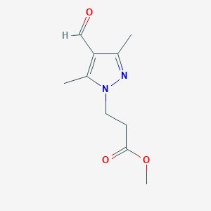 Methyl 3-(4-formyl-3,5-dimethyl-1H-pyrazol-1-yl)-propanoate图片