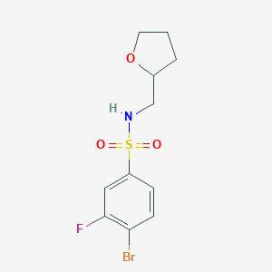 4-Bromo-3-fluoro-N-(tetrahydrofuran-2-ylmethyl)benzenesulfonamide图片