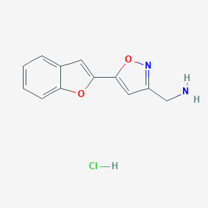 {[5-(1-Benzofuran-2-yl)isoxazol-3-yl]methyl}amine hydrochloride图片