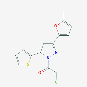 2-Chloro-1-[3-(5-Methylfuran-2-Yl)-5-(Thiophen-2-Yl)-4,5-Dihydro-1h-Pyrazol-1-Yl]Ethan-1-One图片