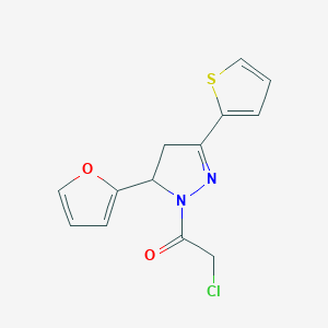2-Chloro-1-[5-(Furan-2-Yl)-3-(Thiophen-2-Yl)-4,5-Dihydro-1h-Pyrazol-1-Yl]Ethan-1-One图片