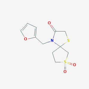 4-(Furan-2-ylmethyl)-1,7lambda6-dithia-4-azaspiro[4,4]nonane-3,7,7-trione图片