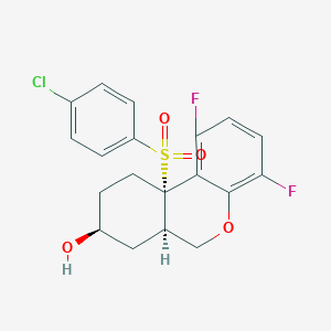 (6aR,8S,10aS)-10a-((4-Chlorophenyl)sulfonyl)-1,4-difluoro-6a,7,8,9,10,10a-hexahydro-6H-benzo[c]chromen-8-ol图片