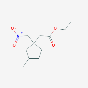 ethyl 2-[3-methyl-1-(nitromethyl)cyclopentyl]acetate图片