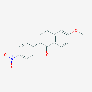 6-Methoxy-2-(4-nitrophenyl)-3,4-dihydronaphthalen-1(2H)-one图片