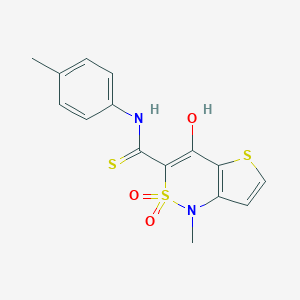 4-hydroxy-1-methyl-N-(4-methylphenyl)-2,2-dioxo-1,2-dihydro-2lambda~6~-thieno[3,2-c][1,2]thiazine-3-carbothioamide图片