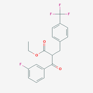 Ethyl 3-(3-fluorophenyl)-3-oxo-2-((4-(trifluoromethyl)phenyl)methyl)propionate图片
