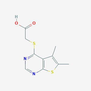 (5,6-Dimethyl-thieno[2,3-d ]pyrimidin-4-ylsulfanyl)-acetic acid图片