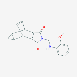 2-{[(2-methoxyphenyl)amino]methyl}hexahydro-4,6-ethenocyclopropa[f]isoindole-1,3(3aH)-dione图片