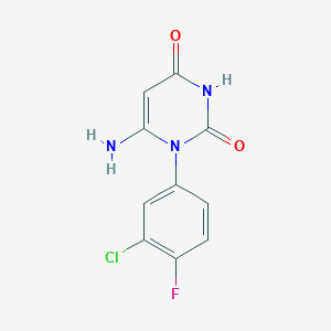 6-Amino-1-(3-chloro-4-fluorophenyl)pyrimidine-2,4(1H,3H)-dione图片