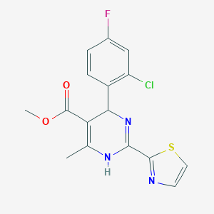 (S)-4-(2-氯-4-氟苯基)-6-甲基-2-(2-噻唑基)-1,4-二氢嘧啶-5-甲酸甲酯图片