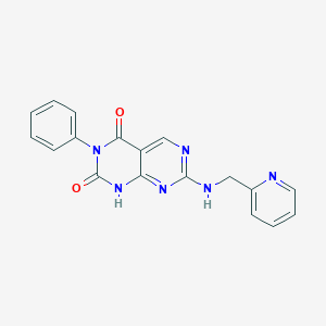 3-phenyl-7-[(pyridin-2-ylmethyl)amino]pyrimido[4,5-d]pyrimidine-2,4(1H,3H)-dione图片