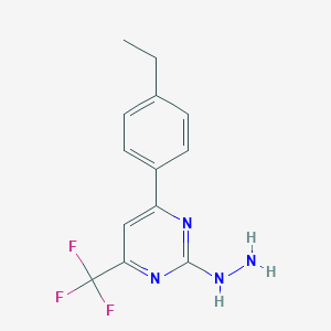 4-(4-ethylphenyl)-2-hydrazinyl-6-(trifluoromethyl)pyrimidine图片