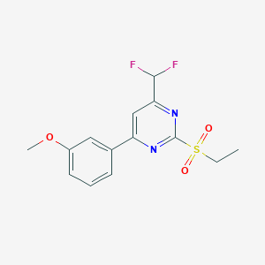 4-(difluoromethyl)-2-(ethanesulfonyl)-6-(3-methoxyphenyl)pyrimidine图片