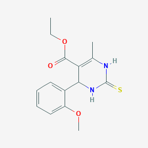 Ethyl 4-(2-methoxyphenyl)-6-methyl-2-thioxo-1,2,3,4-tetrahydropyrimidine-5-carboxylate图片