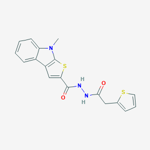 8-Methyl-N'-[2-(2-thienyl)acetyl]-8H-thieno[2,3-b]indole-2-carbohydrazide图片