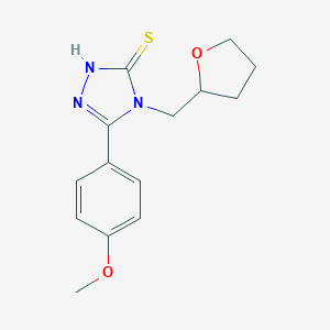 5-(4-Methoxyphenyl)-4-(oxolan-2-ylmethyl)-4H-1,2,4-triazole-3-thiol图片