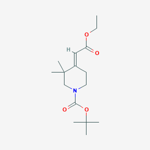 1-BOC-4-(2-ETHOXY-2-OXOETHYLIDENE)-3,3-DIMETHYLPIPERIDINE图片