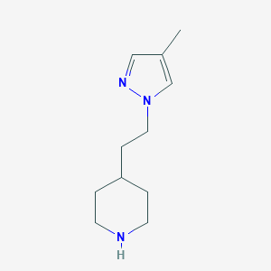 4-[2-(4-Methyl-1H-pyrazol-1-yl)ethyl]piperidine图片