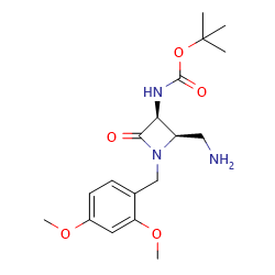 tert-butylN-[(2R,3S)-2-(aminomethyl)-1-[(2,4-dimethoxyphenyl)methyl]-4-oxo-azetidin-3-yl]carbamate图片
