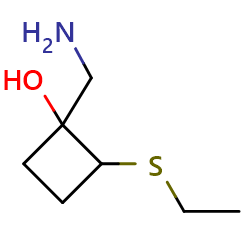 1-(aminomethyl)-2-(ethylsulfanyl)cyclobutan-1-ol图片