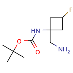 tert-butylN-[1-(aminomethyl)-3-fluorocyclobutyl]carbamate图片