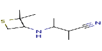 3-[(2,2-dimethylthietan-3-yl)amino]-2-methylbutanenitrile图片