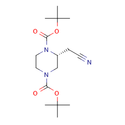 ditert-butyl(2R)-2-(cyanomethyl)piperazine-1,4-dicarboxylate图片