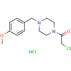 2-chloro-1-[4-[(4-methoxyphenyl)methyl]piperazin-1-yl]ethanonehydrochloride图片