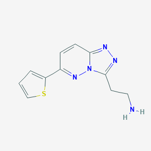 2-(6-(thiophen-2-yl)-[1,2,4]triazolo[4,3-b]pyridazin-3-yl)ethan-1-amine图片