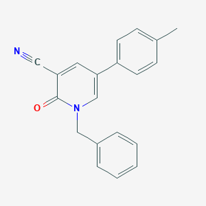 1-Benzyl-5-(4-methylphenyl)-2-oxo-1,2-dihydro-3-pyridinecarbonitrile图片