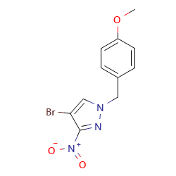 4-bromo-1-[(4-methoxyphenyl)methyl]-3-nitro-1H-pyrazole图片