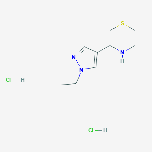 3-(1-Ethyl-1H-pyrazol-4-yl)thiomorpholine dihydrochloride图片