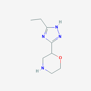 2-(3-ethyl-1H-1,2,4-triazol-5-yl)morpholine图片