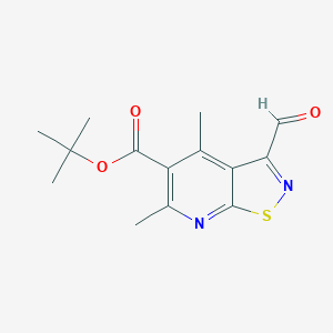 tert-butyl 3-formyl-4,6-dimethyl-[1,2]thiazolo[5,4-b]pyridine-5-carboxylate图片