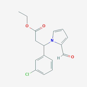 ethyl 3-(3-chlorophenyl)-3-(2-formyl-1H-pyrrol-1-yl)propanoate图片