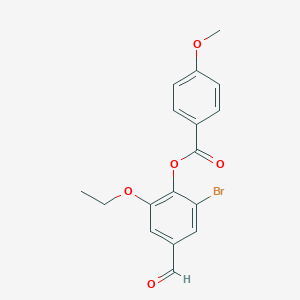 2-bromo-6-ethoxy-4-formylphenyl 4-methoxybenzoate图片