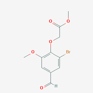 methyl(2-bromo-4-formyl-6-methoxyphenoxy)acetate图片