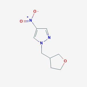 4-nitro-1-(tetrahydrofuran-3-ylmethyl)-1H-pyrazole图片