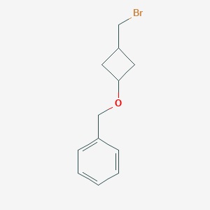 ([3-(Bromomethyl)cyclobutoxy]methyl)benzene图片