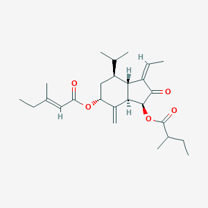 7β-(3-Ethyl-cis-crotonoyloxy)-1α-(2-methylbutyryloxy)-3,14-dehydro-Z-notonipetranone图片