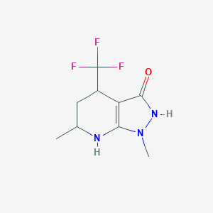 1,6-dimethyl-4-(trifluoromethyl)-1H,2H,3H,4H,5H,6H,7H-pyrazolo[3,4-b]pyridin-3-one图片