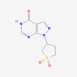 1-(1,1-Dioxidotetrahydrothien-3-yl)-1,5-dihydro-4H-pyrazolo[3,4-d]pyrimidin-4-one 3-{4-oxo-1H,4H,5H-pyrazolo[3,4-d]pyrimidin-1-yl}-1 {6}-thiolane-1,1-dione图片