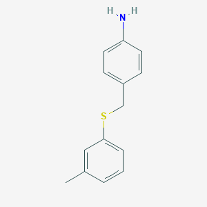4-[(3-Methylphenyl)sulfanylmethyl]aniline图片