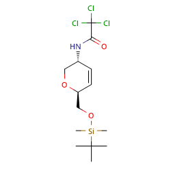 N-[(3R,6S)-6-{[(tert-butyldimethylsilyl)oxy]methyl}-3,6-dihydro-2H-pyran-3-yl]-2,2,2-trichloroacetamide图片