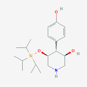 (3R,4R,5S)-4-(4-Hydroxyphenyl)-5-((triisopropyl-silyl)oxy)piperidin-3-ol图片