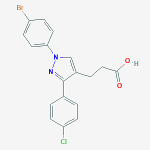 1-(4-Bromophenyl)-3-(4-chlorophenyl)pyrazole-4-propionic Acid图片