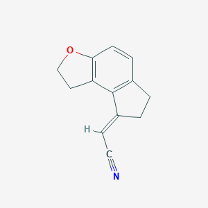 (1,2,6,7,-Tetrahydro-8H-indeno[5,4-b]furan-8-ylidene)acetonitrile图片