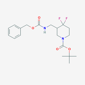 tert-butyl 3-({[(benzyloxy)carbonyl]amino}methyl)-4,4-difluoropiperidine-1-carboxylate图片
