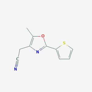 2-[5-methyl-2-(thiophen-2-yl)-1,3-oxazol-4-yl]acetonitrile图片
